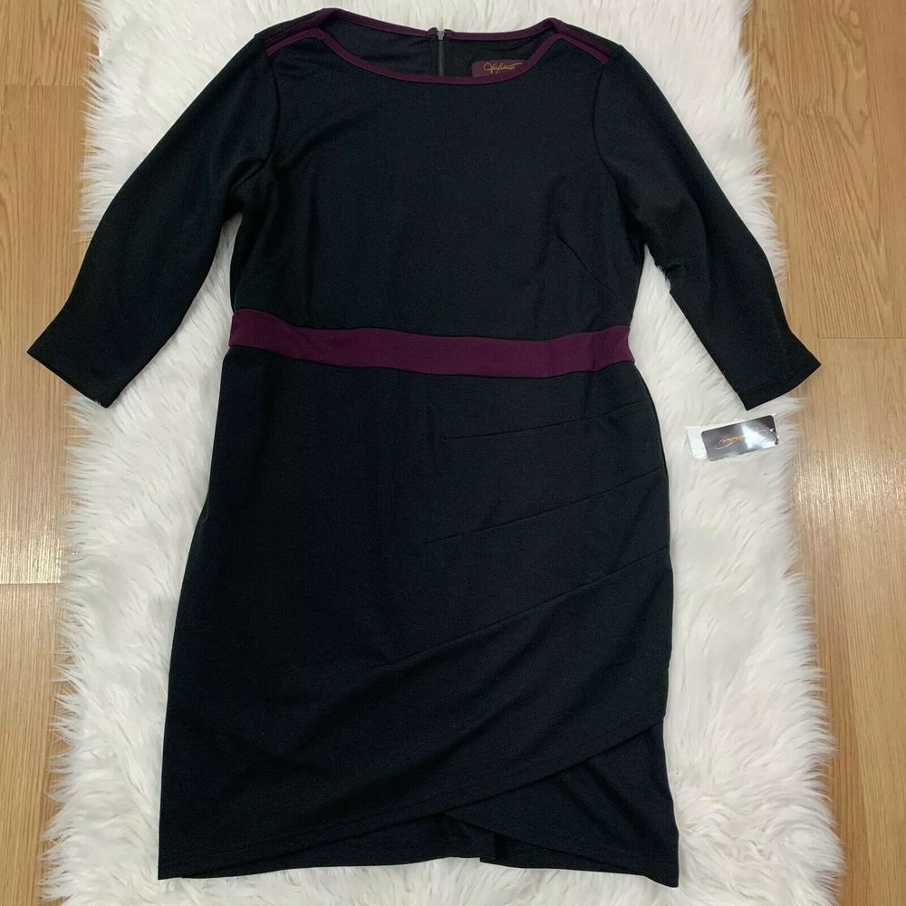 Hal Rubenstein Career Ponte Knit Sheath Dress XL